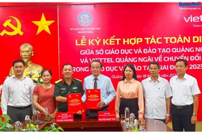 Sở GD&ĐT và Viettel MB66 vom ký kết hợp tác chuyển đổi số