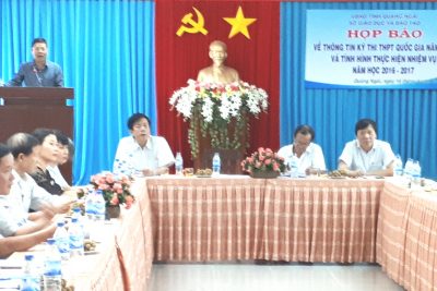 SỞ GIÁO DỤC VÀ ĐÀO  TẠO QUẢNG NGÃI: HỌP BÁO VỀ KỲ THI đăng nhập MB66 QUỐC GIA NĂM 2017