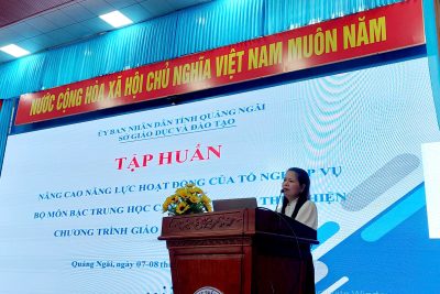 Tập huấn nâng cao năng lực hoạt động tổ nghiệp vụ bộ môn trung học cấp tỉnh trong MB 66 chương trình giáo dục phổ thông 2018