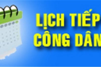 Lịch tiếp công dân tháng 5 năm 2026