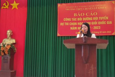 MB6666 công tác bồi dưỡng Đội tuyển dự thi chọn học sinh giỏi quốc gia năm học 2022-2023