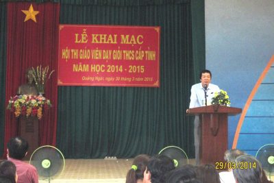 Khai mạc Hội thi MB66 dạy giỏi trung học cơ sở cấp tỉnh năm học 2014-2015