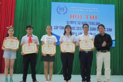 Hội thi Olympic Tài năng Tiếng Anh cấp tỉnh năm học 2015-2016